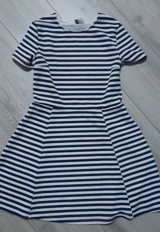 b-w striped dress