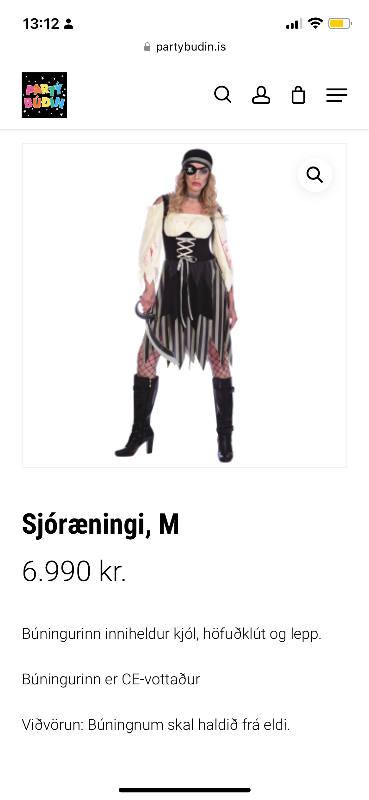 Nýr Búningur Sjóræningi